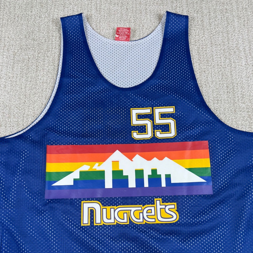 Mitchell & Ness Mens Medium Dikembe Mutombo #55 Denver Nuggets Reversible Jersey